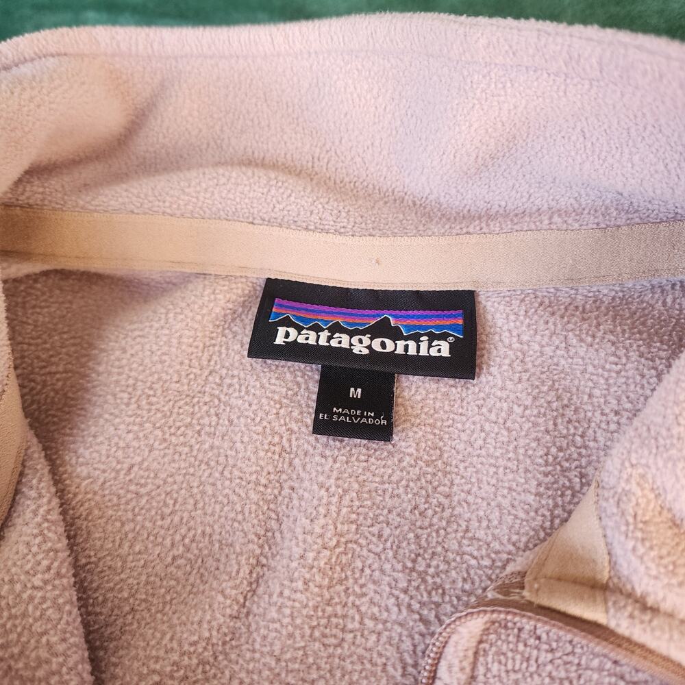 Patagonia Women's Pink Fleece Quarter Zip Pullover Outdoor Gorpcore Size Medium - Picture 5 of 5